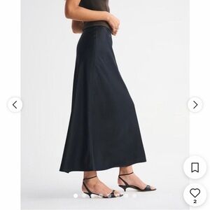 Abercrombie & Fitch Black Satin Maxi Skirt